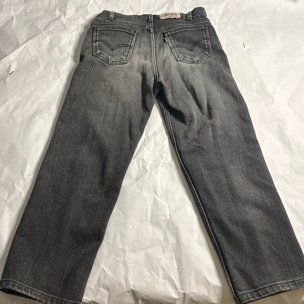 Levis 540 Mens Vintage‎ 90s Flex Denim Jeans Black Gray Wash Brown Tab 34x26